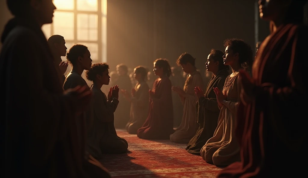 Pessoa ajoelhada em oração, entregando suas preocupações a Deus