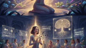 Pessoa libertando-se ansiedade peso coração entregando preocupações Deus encontrando paz interior fé transformação