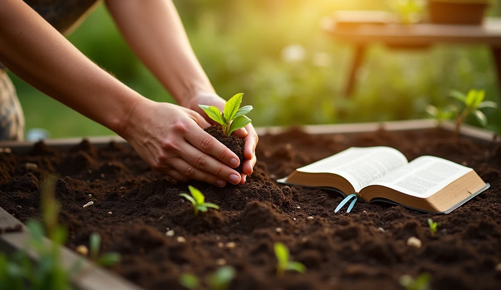 Cultivar coração plantar semente fé ações bondade gestos pequenos grandes colheitas transformação espiritual