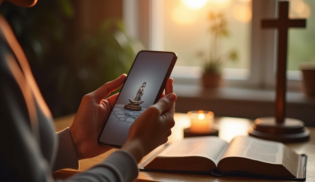 Meditação cristã moderna aplicativos digitais oração contemplativa espaço sagrado casa recursos acessíveis Lectio Divina tecnologia