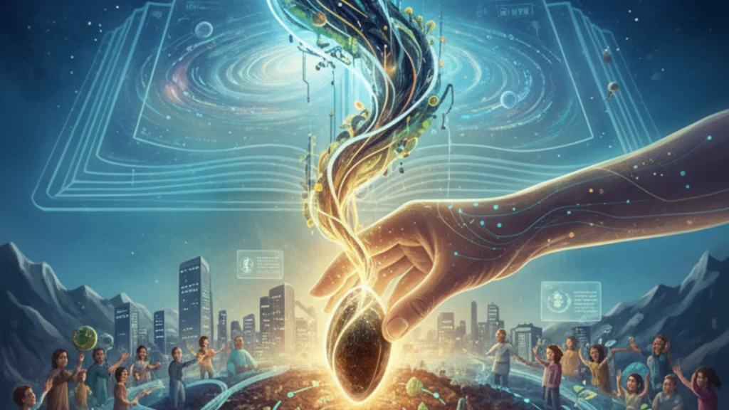 Semente brotando transformação potencial divino pequenos começos grandes colheitas fé crescimento espiritual